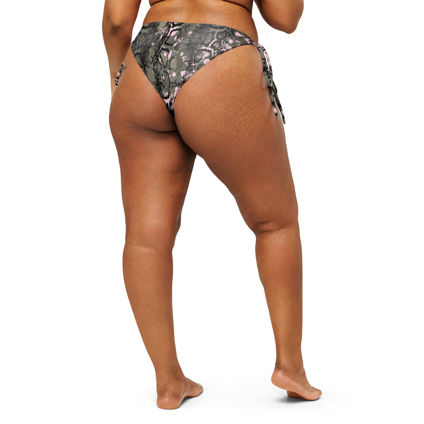 All-over print recycled string bikini bottom